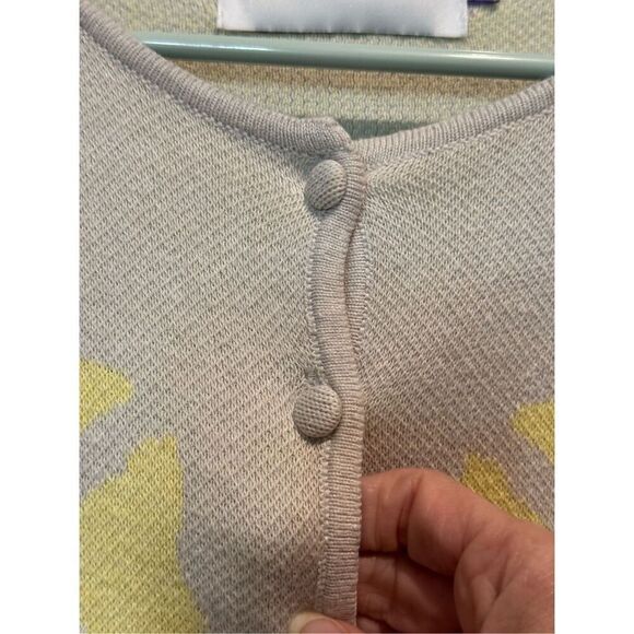 House of Sunny Hibiscus Aaron Knit Long Length Short Sleeve Top Women's 8US - Picture 16 of 16